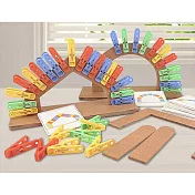 子玄 立體形狀顏色夾夾配對桌遊 立體夾子桌遊