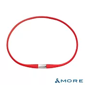 &MORE愛迪莫 Pulsation 脈動能量項鍊 (限量銀色款)  M  紅色