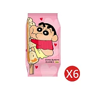 蠟筆小新-無蓋純水濕紙巾-貪吃小新款80抽X6包販售