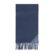 PRADA 雙色雙面喀什米爾羊毛圍巾 (波羅的海藍/飛行藍)