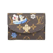 LV Monogram Rosalie 冬季旅遊圖案零錢包 (冰藍色)