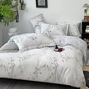《DUYAN 竹漾》台灣製 40支100%天絲雙人加大床包被套四件組 / 花庭清語