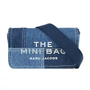 MARC JACOBS The Denim 棉質牛仔迷你翻蓋包 (藍色)