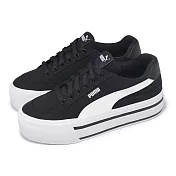 Puma 休閒鞋 Cort Classic Vulc FS Platform W 女鞋 黑白 復古 厚底 帆布 402329-07