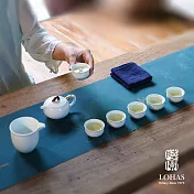 【陸寶LOHAS】金聲和鳴茶組-青瓷冰裂 一壺一海六杯 描金工藝 匠心茶組 實用中見雅致