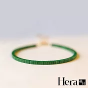【HERA 赫拉】蒼翠孔雀石極細手串手鍊 H114120504 孔雀石