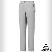 【ATUNAS 歐都納】女款輕量竹炭彈性休閒長褲/吸濕排汗/抗臭透氣/大尺碼A1PA2543W- S 藕灰