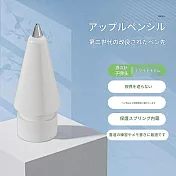 【Parkour X 跑酷】日式高質感蘋果iPad金屬耐用提升版手寫筆子彈頭筆尖 (通用原廠蘋果筆尖、類紙膜、耐磨更流暢)  奶白感子彈頭