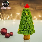 摩達客-羊毛氈紅樹頂星綠色聖誕樹造型擺飾品-交換禮物耶誕派對推薦