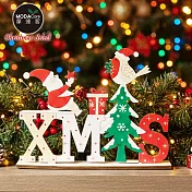 摩達客-聖誕彩繪木質擺飾-款式可選 聖誕老公公XMAS款