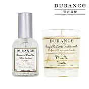 DURANCE朵昂思 香氛好眠套組-[枕頭香水(50ml)+蠟燭(75g)]-多香味可選 山茶花枕頭香水+香草蠟燭