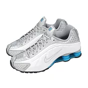 Nike 休閒鞋 Shox R4 男鞋 灰 藍 緩震 復古 反光 彈簧鞋 Blue Lagoon HQ1988-005