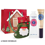 L’OCCITANE 歐舒丹 聖誕暖心呵護組[護手霜(多款可選)+乳油木指緣修護油]-公司貨 乳油木玫瑰