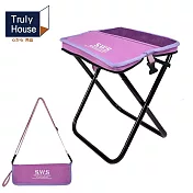 【Truly House】輕量化露營炫彩收納包變形椅 戰術椅 摺疊椅 露營椅 六色任選 紫色