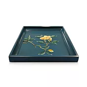 【C’est Chic】水仙文石楊木手繪方茶盤-幅27cm-4色可選 風化藍