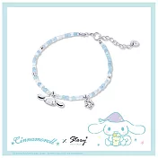 STORY故事銀飾-Cinnamoroll雲朵系列-大耳狗天然海藍寶喜拿方糖晶鑽純銀手鍊