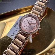 COACH蔻馳精品錶,編號：CH00257,30mm圓形玫瑰金精鋼錶殼玫瑰金色錶盤精鋼玫瑰金色錶帶