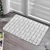 義大利La Belle《幾何直紋》抗菌可水洗軟式珪藻土強效吸水地墊 60*39CM