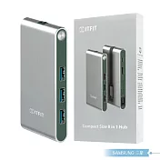 Samsung三星 原廠公司貨 ITFIT Type C 8合1 多功能轉接器 ITAC17 (盒裝) 銀+綠