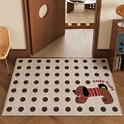 優質圈絨防滑耐髒刮沙門口墊60*90cm(地墊/踏墊/地毯/門口踏墊/刮泥墊/寵物墊/交換禮物) 波點小狗