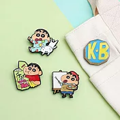 蠟筆小新金屬徽章 -睡衣小新&小白