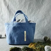 濁河良品 | 撞色便當袋野餐袋 - 小飛象-牛仔藍