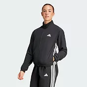 ADIDAS WE 3S WOVEN JKT 女 休閒外套-JD6539 L 黑色