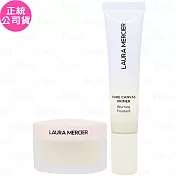 laura mercier 柔焦裸肌持妝套組(柔焦凝露15ml +柔霧蜜粉6g)(公司貨)