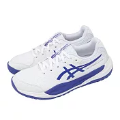 Asics 網球鞋 GEL-Resolution X GS 大童 女鞋 白 藍 緩震 亞瑟士 1044A081100