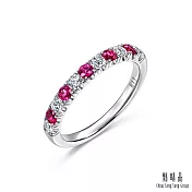 【點睛品】YuYu系列 復古優雅 紅寶石 18K金鑽石戒指  港圍13