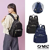 【OMC】必buy寬側袋普普風附胸扣旅行休閒後背包03531P( 普普藍