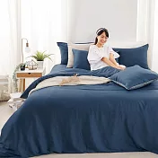 《DUYAN 竹漾》台灣製 60支萊賽爾天絲特大床包三件組 / 夜空紺藍