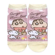 【ONEDER 旺達】蠟筆小新直版襪 野原新之助短襪 台灣製棉襪 親子襪- 藕 (15-22)SC-A540