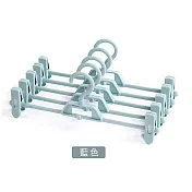 JIAGO 360度旋轉可疊加衣褲夾/衣架(10入) 無 藍色