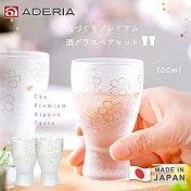 【ADERIA】日本製 金彩櫻花玻璃杯/酒杯 對杯組 -100ml