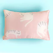 《Embrace英柏絲》 100%天絲x純棉 加大兒童水洗枕38x55cm 3D透氣枕芯 幼稚園午睡枕 告別滿頭汗 布套可拆洗 媽媽社團推薦 單入-小貓與蝶粉-大童枕