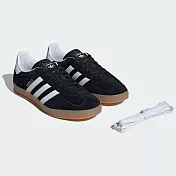 ADIDAS GAZELLE INDOOR 男女休閒鞋-JI2060 UK4 黑色