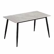 IDEA-輕奢花紋圓角岩板長方餐桌(兩款可選.運費另計) 義大利灰