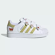 ADIDAS SUPERSTAR II CF C 動物方程式 中大童休閒鞋-JQ1334 20 白色