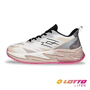 【LOTTO 義大利】女 寬楦 SKY WAVE 多功能運動鞋- 23cm 奶茶/粉