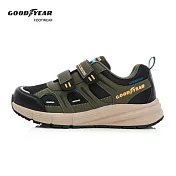 【Goodyear 固特異】穩步 4E寬楦防潑水健走鞋 / GAMR53230 JP25.5 黑綠