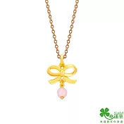 幸運草金飾 浪漫預演黃金/貓眼石墜子  送玫瑰鋼項鍊