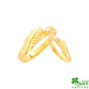 幸運草金飾 天生一對黃金成對戒指