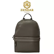 【ZENDAR】台灣總代理 限量1折 頂級超柔軟小牛皮後背包 愛瑪系列 全新專櫃展示品(大象灰)