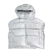MARC  JACOBS 蓬蓬連帽羽絨背心_展示品 XXS(銀色)
