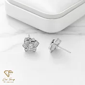 【CF鑽飾】耳環《花語》莫桑鑽 小鑽造型款 耳針