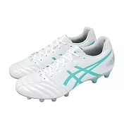 Asics 足球鞋 DS Light Pro 2E 寬楦 男鞋 白 藍 袋鼠皮面 緩震 亞瑟士 1103A110102