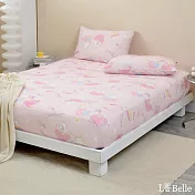 [超值組合]義大利La Belle《Sanrio-雙星仙子甜美夢境》單人海島針織床包枕套組+大容量洗衣袋1入
