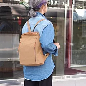 Baggy Port |日本手作 帆布X皮革休閒手提/後背包 米色