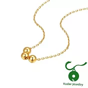 【Kuder Jewelry】黃金上身富貴加分~1+1愛的串連項鍊3粒/買黃金項鍊送玫瑰花朵香氛禮盒一件 45cm 3粒